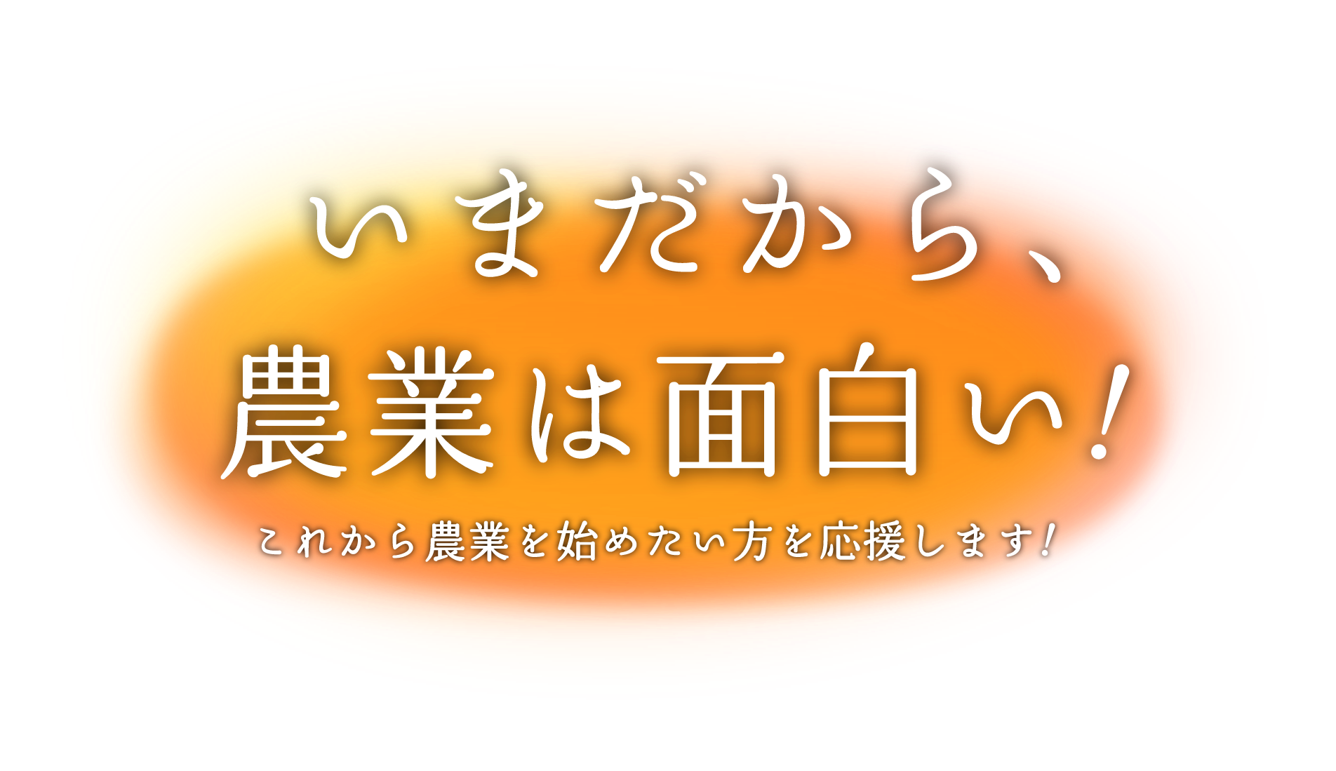 いまだから、農業は面白い！これから農業を始めたい方を応援します。